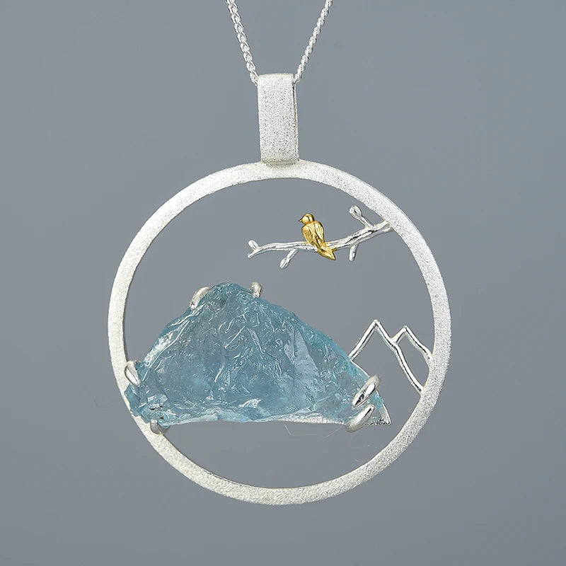 Colgante | Pájaro Aguamarina