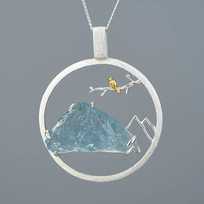 Colgante | Pájaro Aguamarina