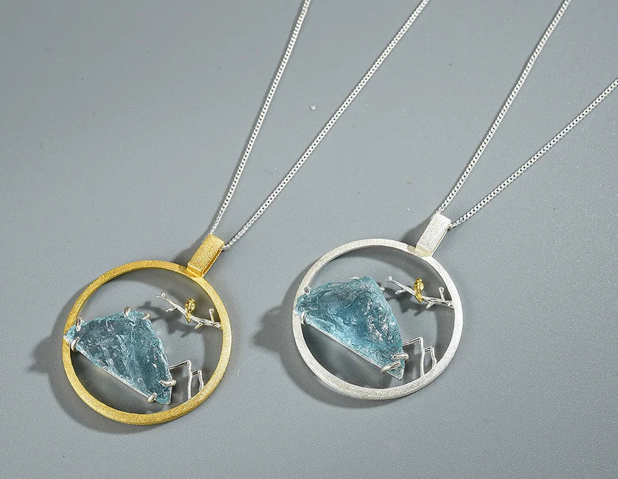 Colgante | Pájaro Aguamarina