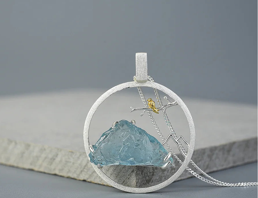 Colgante | Pájaro Aguamarina