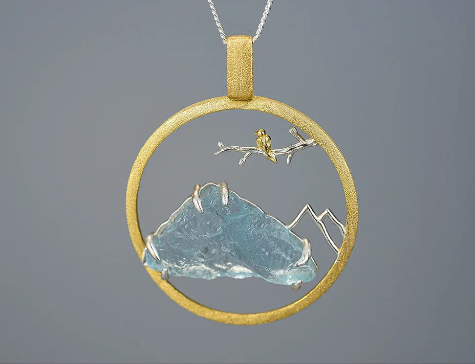 Colgante | Pájaro Aguamarina