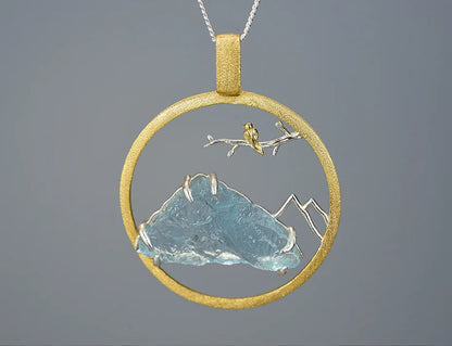 Colgante | Pájaro Aguamarina