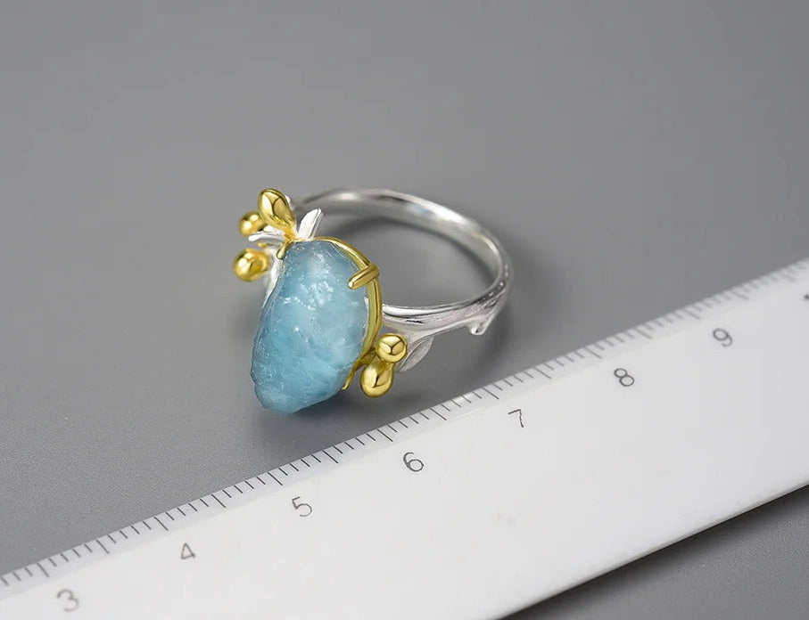 Anillo | Flor Aguamarina