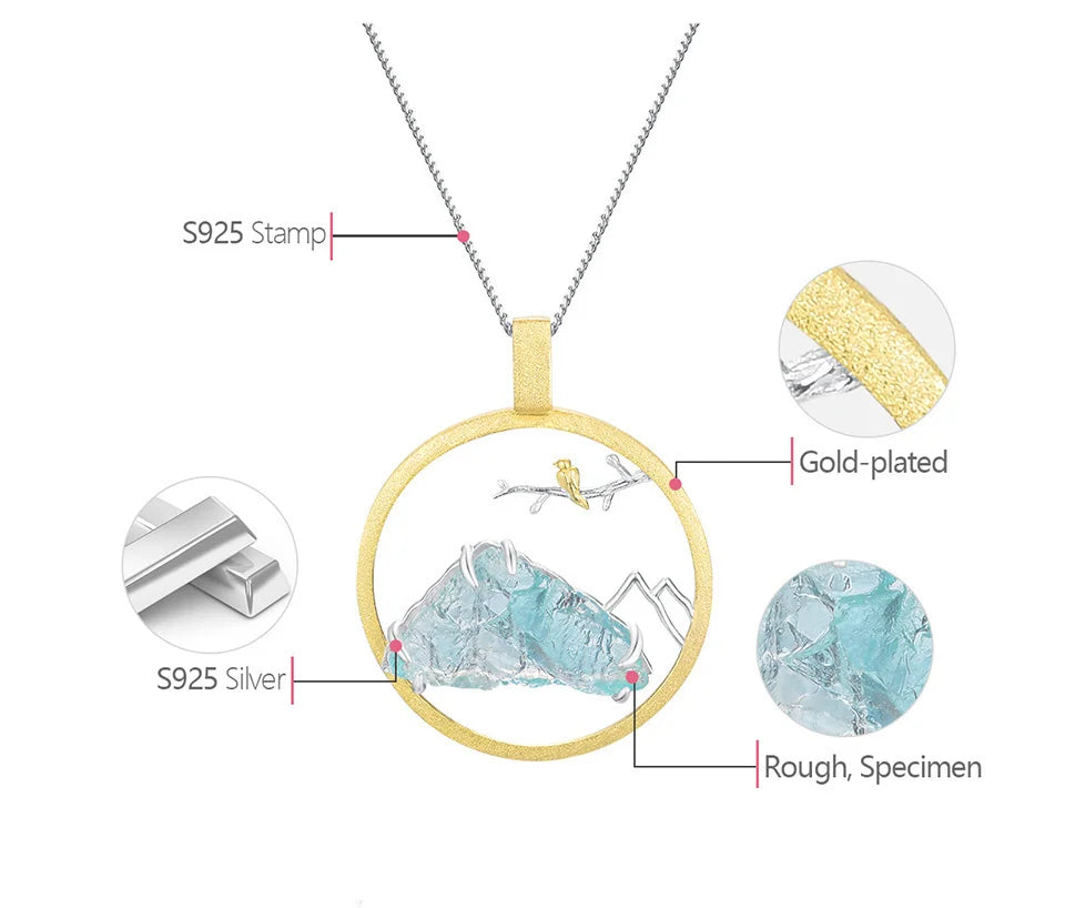 Colgante | Pájaro Aguamarina