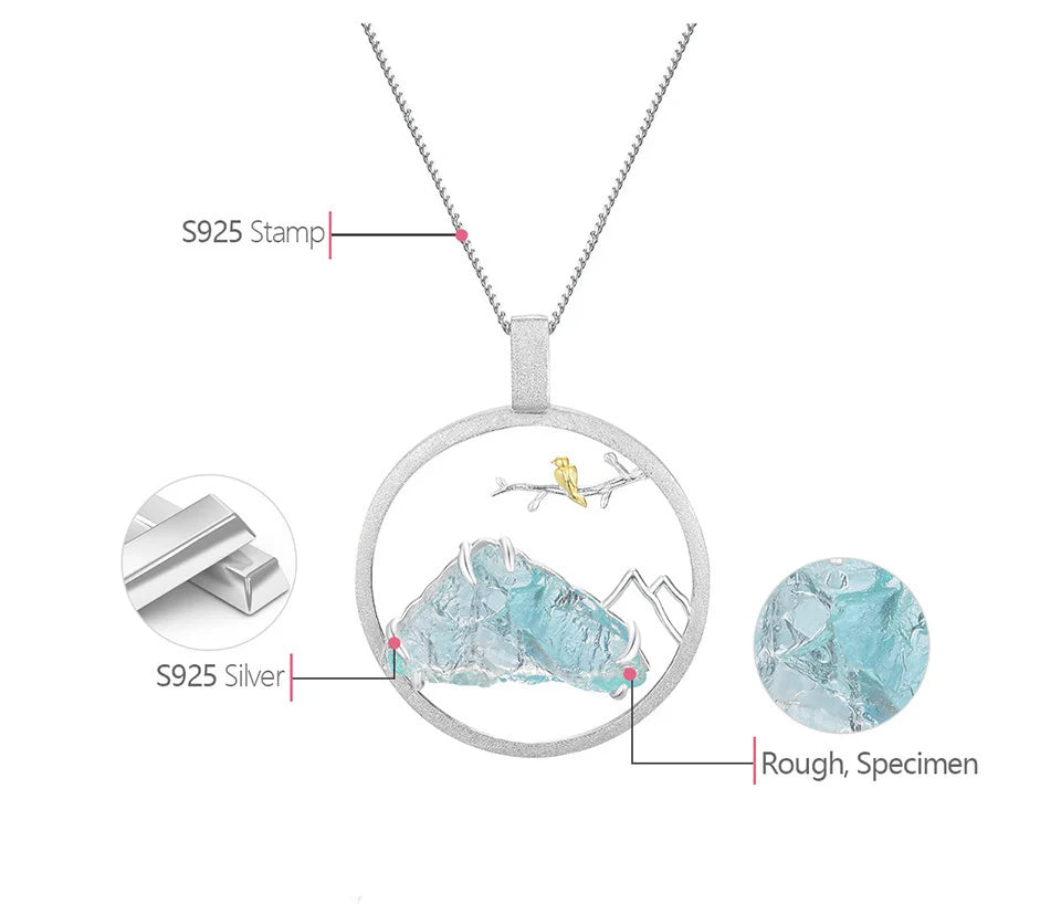 Colgante | Pájaro Aguamarina