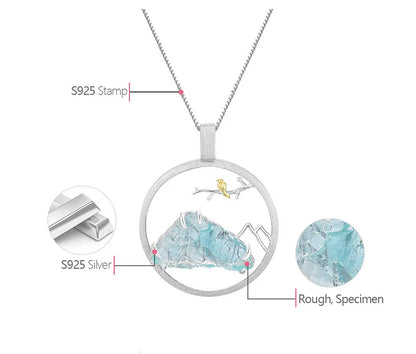 Colgante | Pájaro Aguamarina