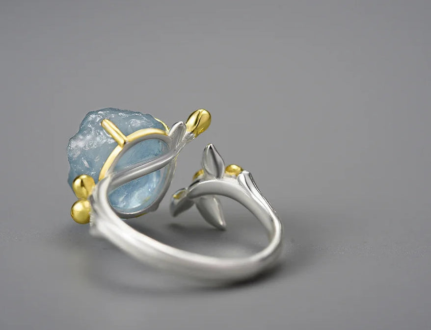 Anillo | Flor Aguamarina