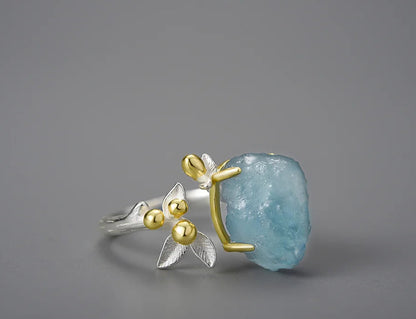 Anillo | Flor Aguamarina