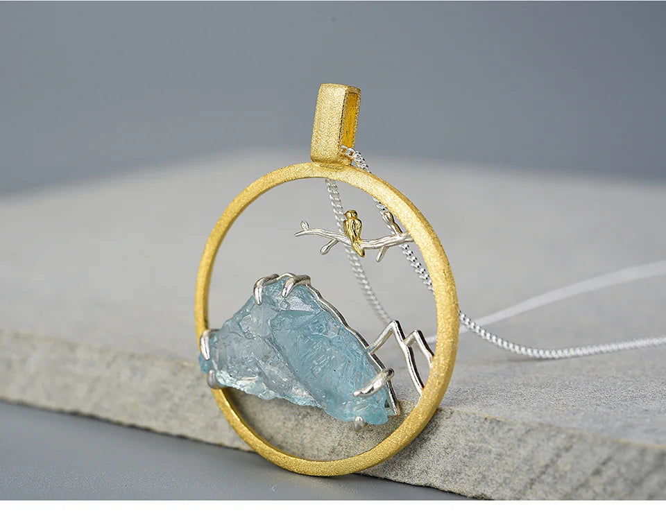 Colgante | Pájaro Aguamarina