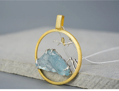 Colgante | Pájaro Aguamarina