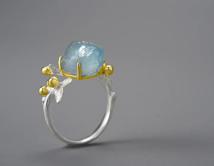 Anillo | Flor Aguamarina